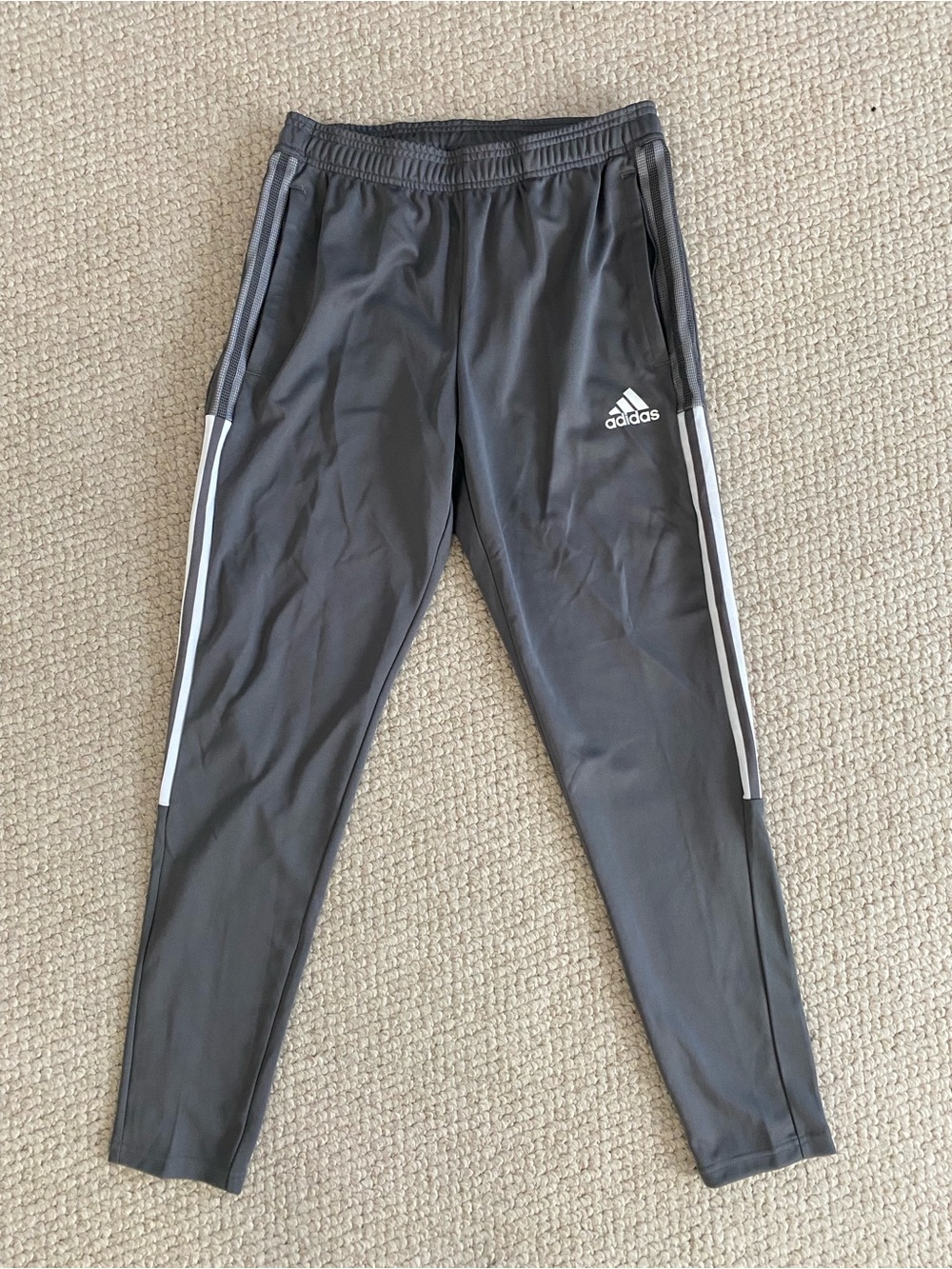 adidas Men’s Gray Jogger/athletic/track Pants Size Medium